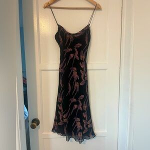 Vintage 90s Betsy Johnson Pink Purple and Black dress Small